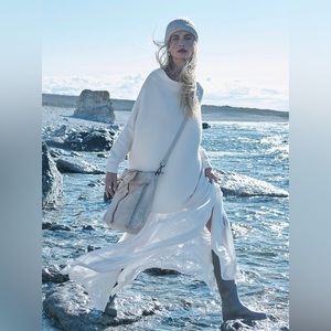 💗NWOT Free People Mesh Skirt Ivory Size S💗